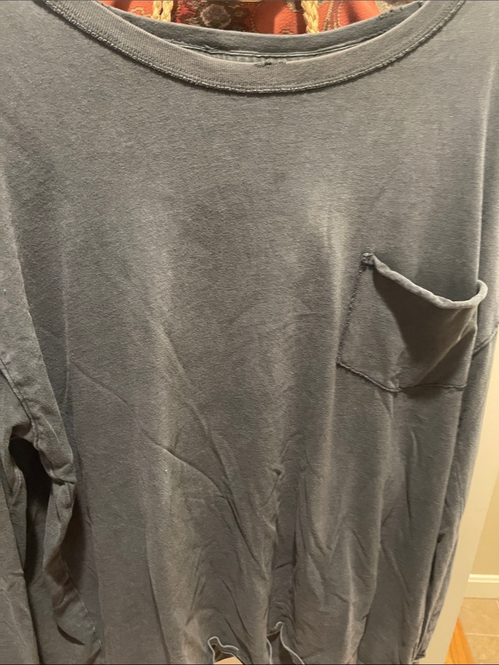 We The Free Faded Black Long-Sleeve Pocket Tee